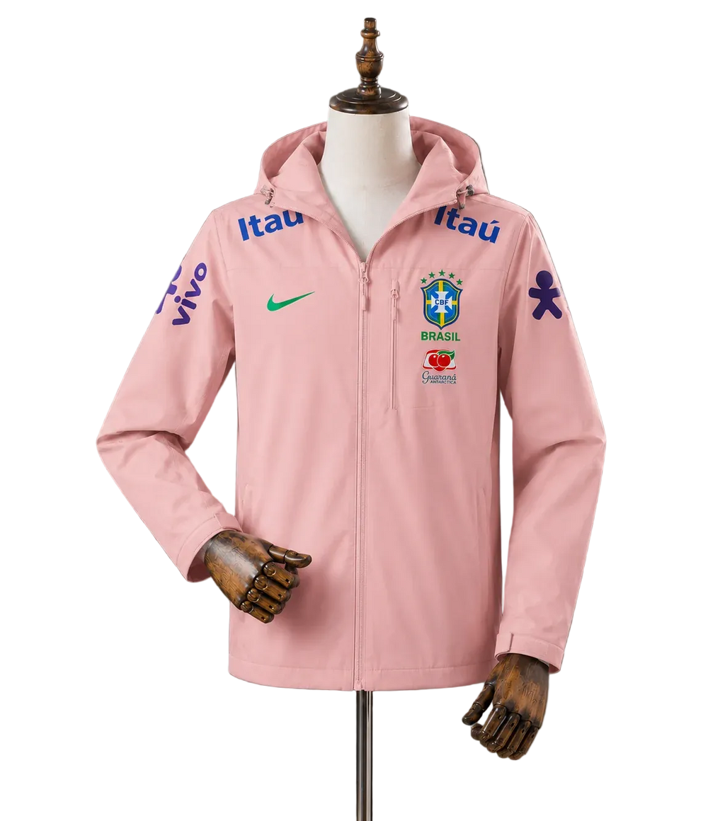 Veste coupe-vent réversible Brésil rose