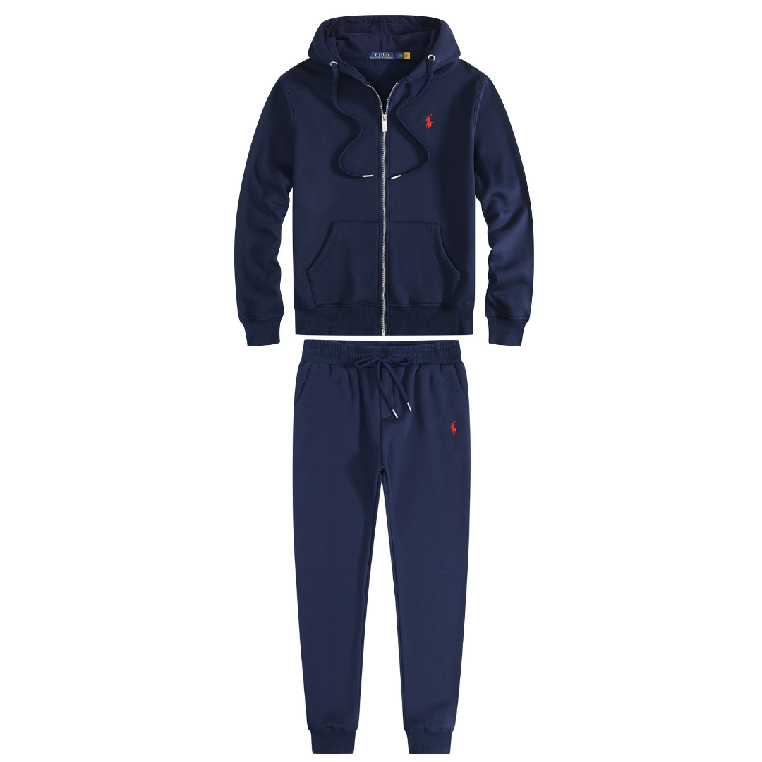 Polo Navy Red Tracksuit