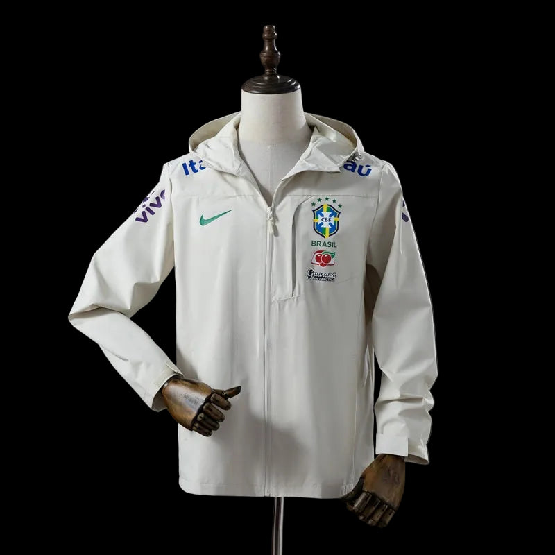 Veste coupe-vent réversible Brésil white