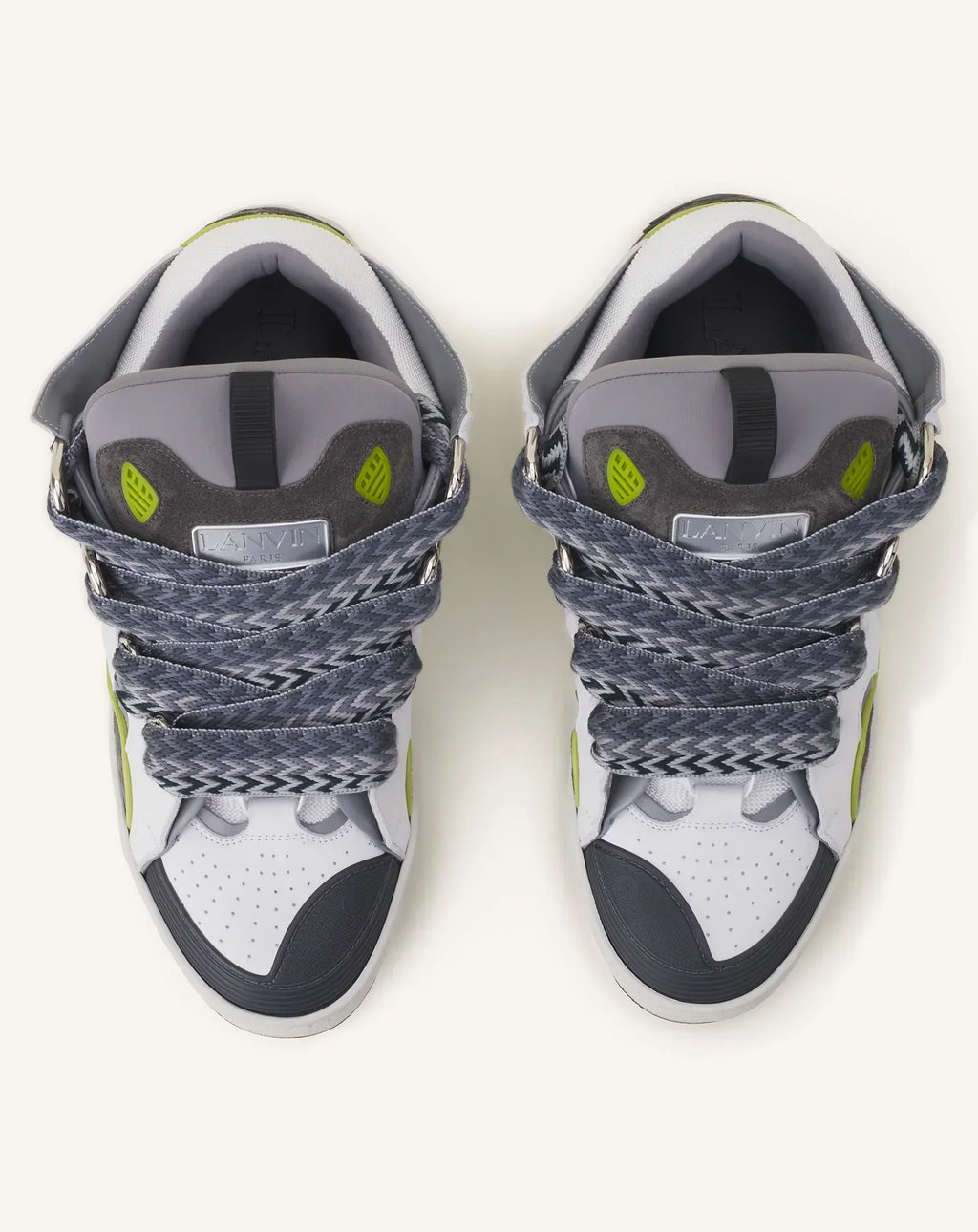 Lanvin Curb Gris Et Vert