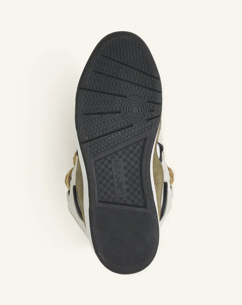 Lanvin Curb Blanc Et Kaki