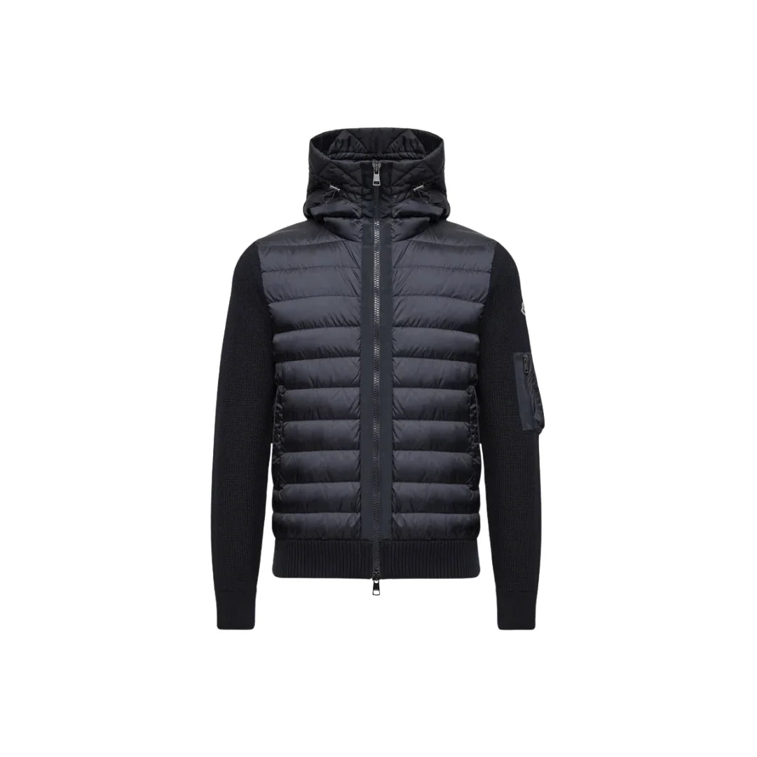 'MC' Cardigan mit Kapuze