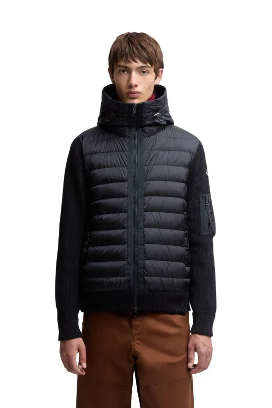 'MC' Cardigan mit Kapuze